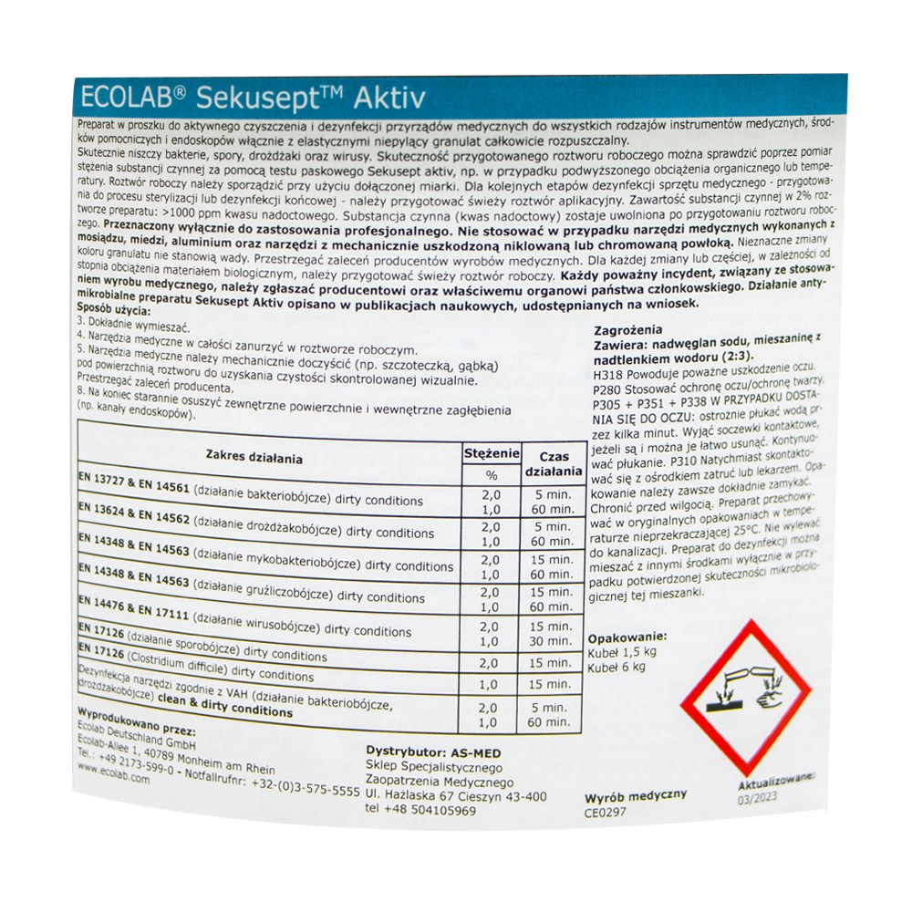 Sekusept Aktiv 1,5 kg