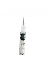 Strzykawka insulinowa 1 ml U-100 z wtopioną igłą.