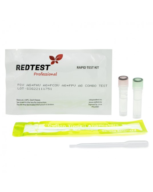 Redtest Schnelltest Calcivirus - Herpesvirus - Coronavirus - Panleukopenie für Katzen