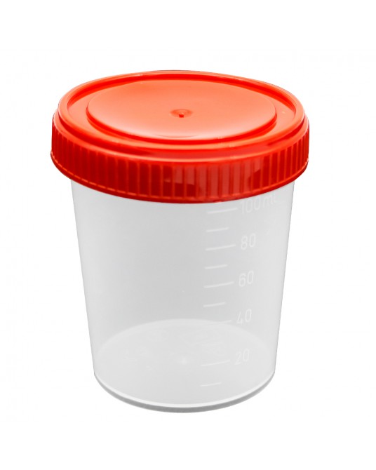 Urinbecher mit Schraubdeckel 100 ml, 90 St.