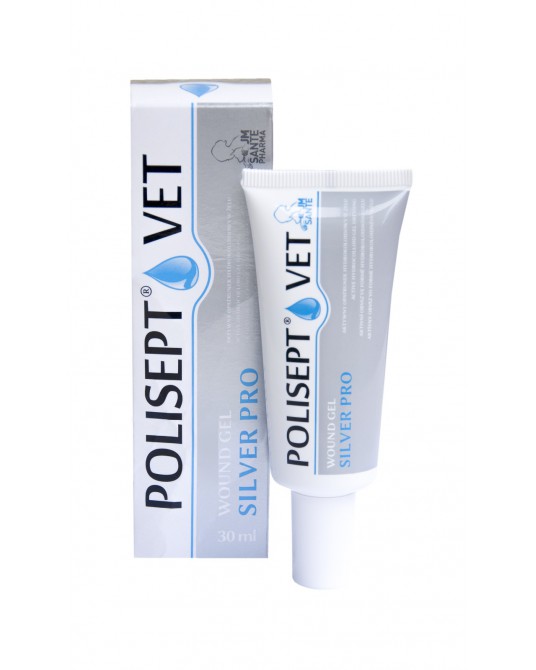 Polisept® Vet Wound Gel Silver Pro Hydrokolloidgel mit Nanosilber für Wunden, 30ml