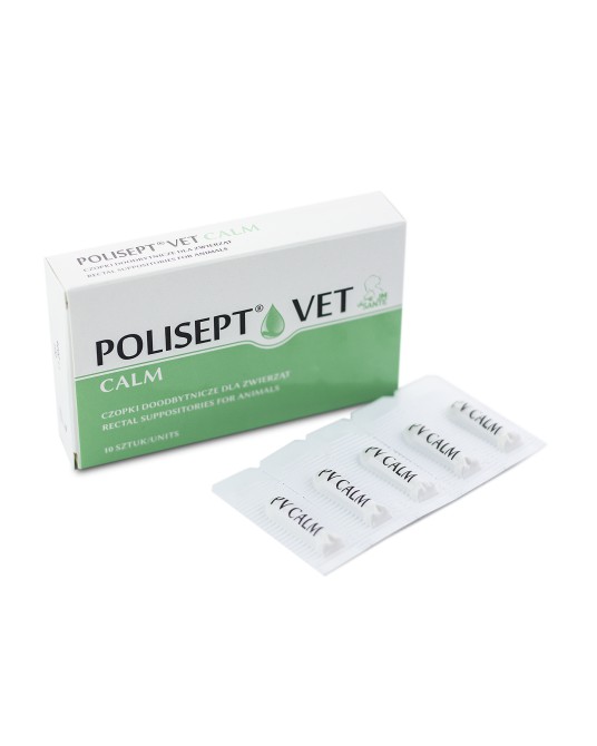 Polisept® Vet Calm Zäpfchen zur Stressreduzierung und Beruhigung für Hund und Katze 10 St.