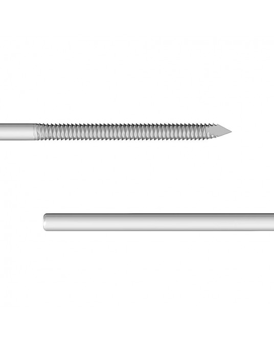 Bohrdrähte mit Trokar, einseitig eingeschnittenes Gewinde Ø 3,0 mm Länge 120 mm, 2St.