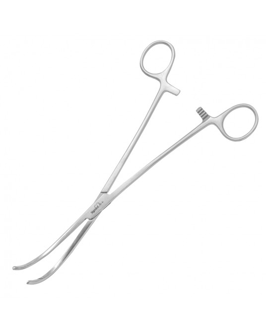 Crafoord-Sellors Bronchus Klemme 24 cm, gebogen 24 cm