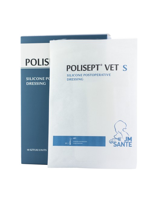 Polisept® Vet S selbstklebender Verband mit Silikonschicht, 10 St.