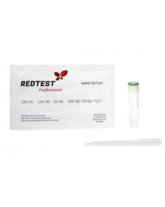 Redtest Schnelletest Ehrlichiose - Babesiose gibsoni - Anaplasmose - Herzwurm für Hunde