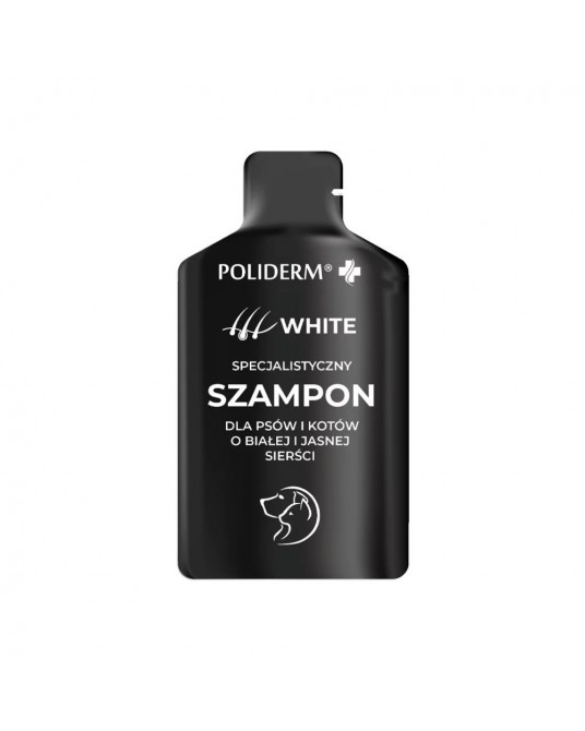 Poliderm® White - Shampoo für weißes und helles Fell für Hunde und Katzen 15ml