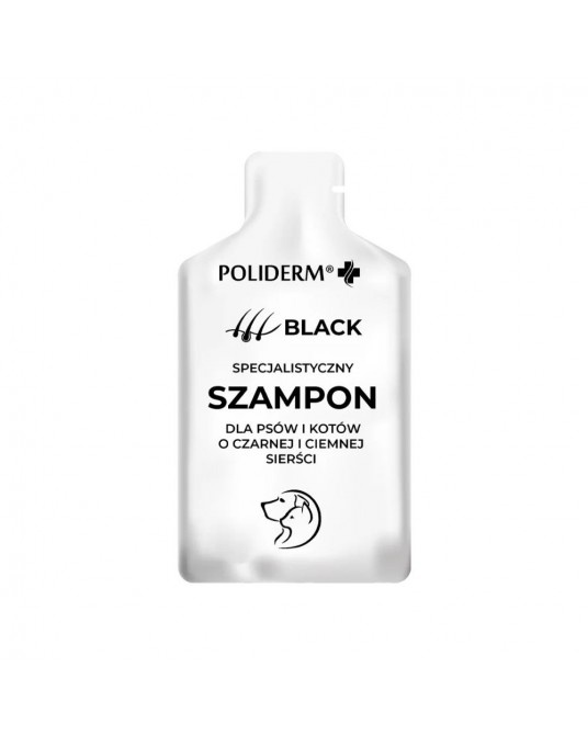 Poliderm® Black - Shampoo für schwarzes und dunkles Fell für Hunde und Katzen 15 ml bis 31.01.2026