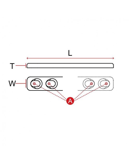 Kompressionsplatte für Schrauben Durchmesser 2,7 mm