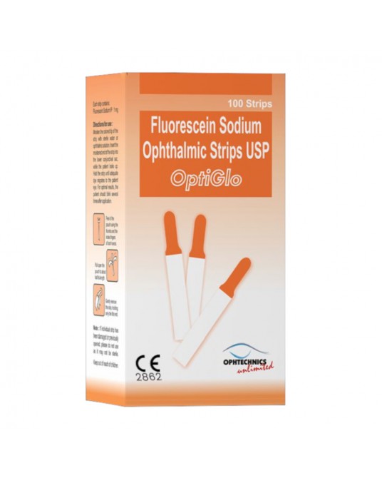 Fluorescein Teststreifen für die Ophthalmologie 100 St.