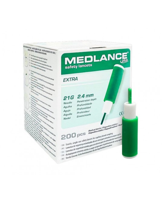 Lanzette 21G Medlance Plus Extra 2,4 mm grün 200 Stück