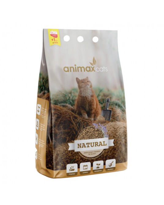 Animax Country classic Klumpstreu für Katzen aus Stroh 8 L