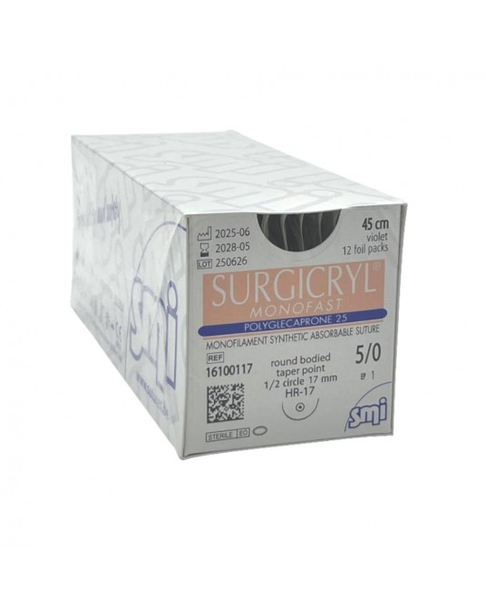 Surgicryl Monofast Rundkörper Nadel (1/2 Rad) 45 cm 12er-Packung