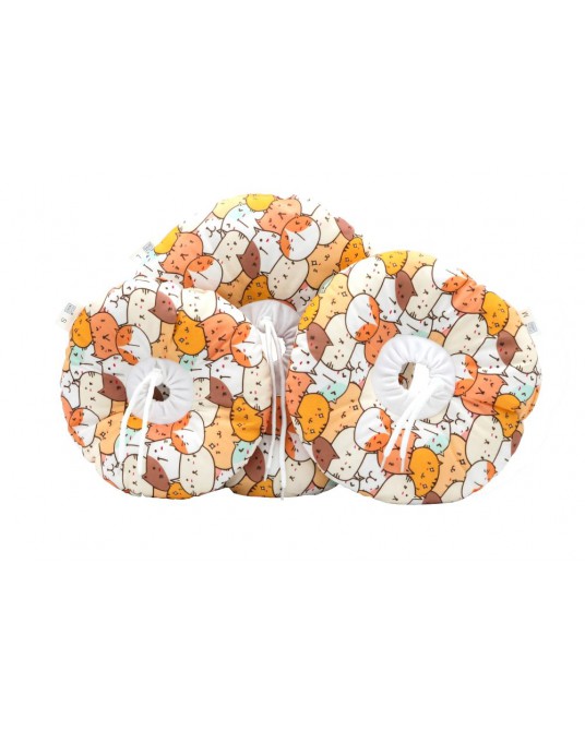Postoperativer Katzenkragen Fit4Pets in Donut-Form, Muster 1
