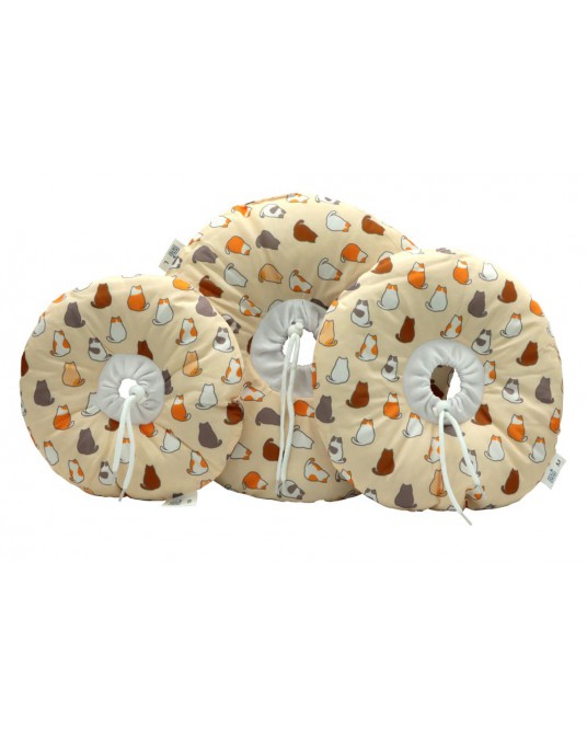 Postoperativer Katzenkragen Fit4Pets in Donut-Form, Muster 2