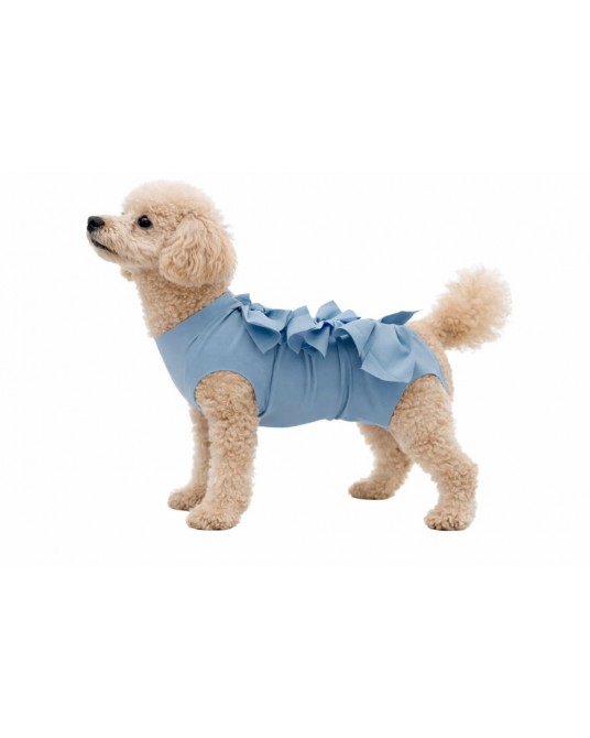 Postoperativer Shirt Fit4Pets zum Binden, blau