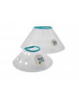 Postoperativer Schutzkragen Fit4Pets mit Druckknopf, blau