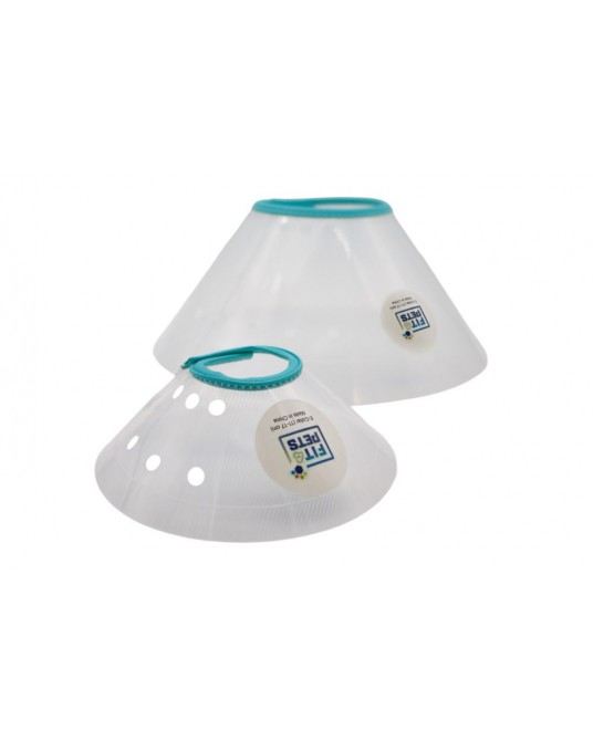 Postoperativer Schutzkragen Fit4Pets mit Druckknopf, blau