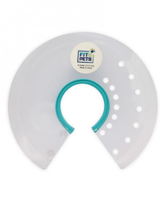 Postoperativer Schutzkragen Fit4Pets mit Druckknopf, blau