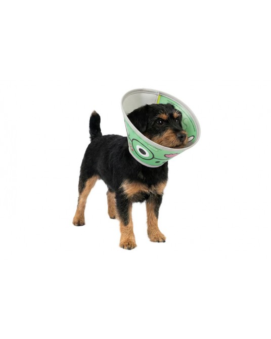 Postoperativer Schutzkragen Fit4Pets mit Klettverschluss und Einfassung– Frosch