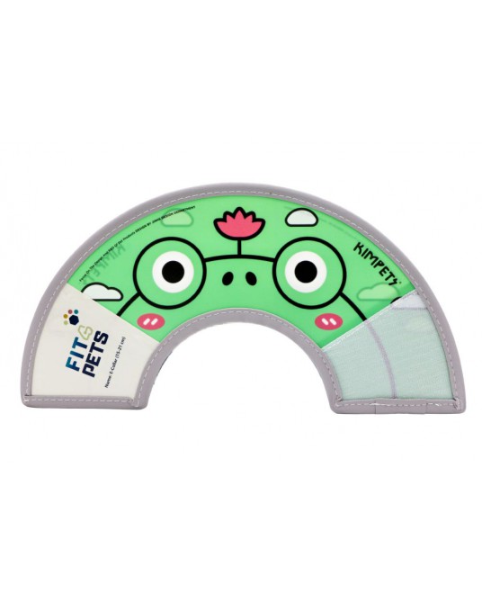 Postoperativer Schutzkragen Fit4Pets mit Klettverschluss und Einfassung, Größe S – Frosch