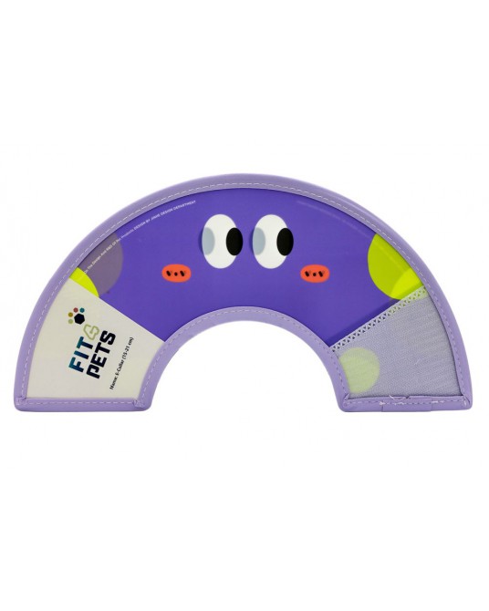 Postoperativer Schutzkragen Fit4Pets mit Klettverschluss und Einfassung, Größe S - Augenmuster