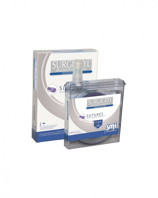 Resorbierbares Nahtmaterial Surgicryl PDO, monofilament, violett, USP 4, 15 m, gültig bis 31.05.2026