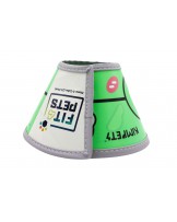 Postoperativer Schutzkragen Fit4Pets mit Klettverschluss und Einfassung, Größe S – Frosch