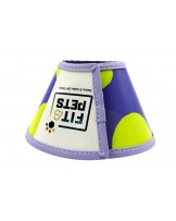 Postoperativer Schutzkragen Fit4Pets mit Klettverschluss und Einfassung, Größe S - Augenmuster