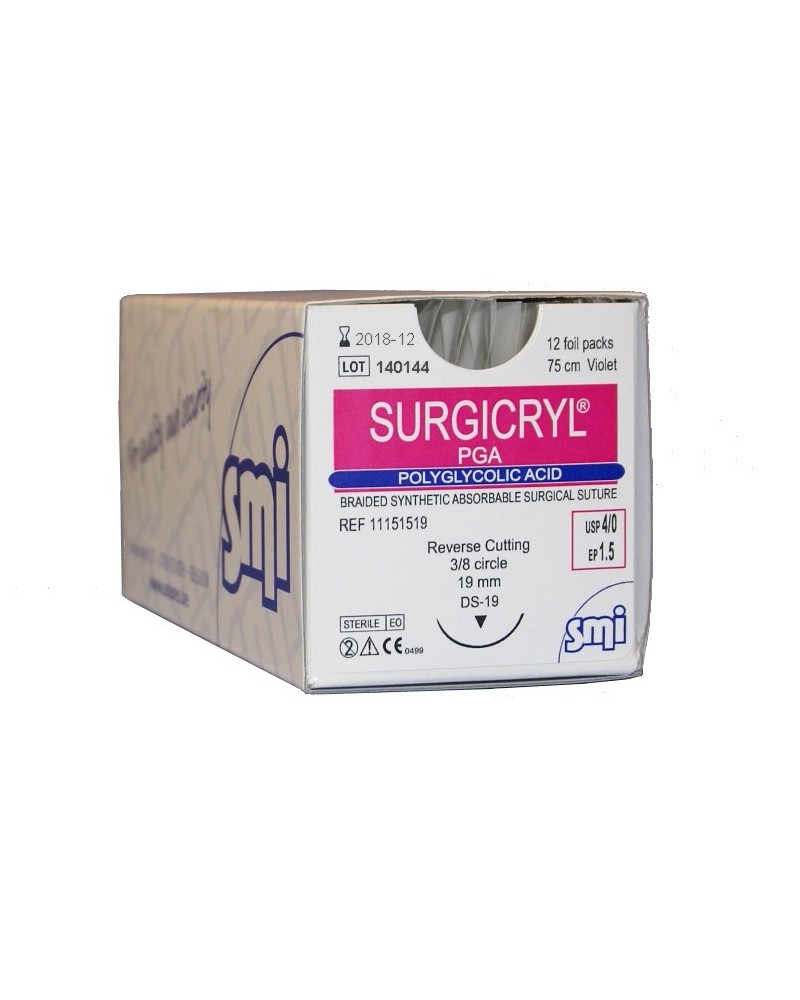Surgicryl PGA SMI violett, Außenschneidende Nadel