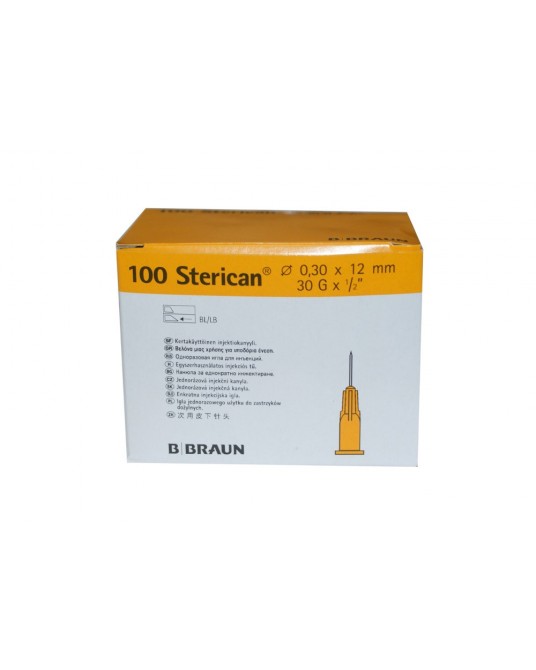 Insulin Kanüle B.BraunSterican 0,3x12 mm, gelb, 100 St.