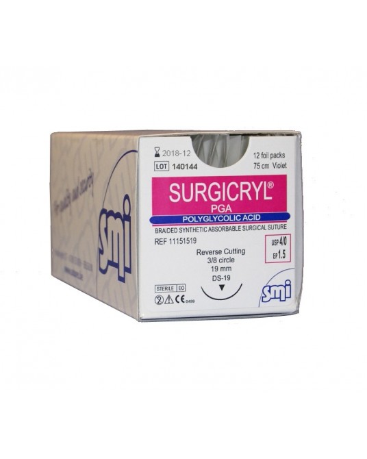 Surgicryl PGA SMI violett, Außenschneidende Nadel