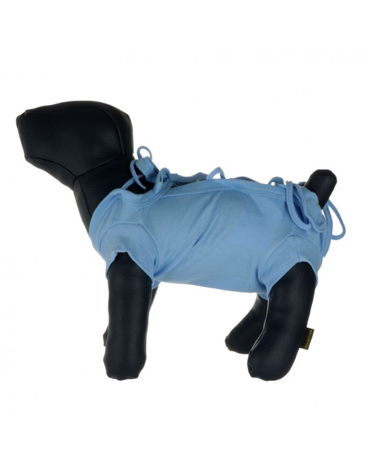 Schutzshirt, Postoperativer Shirt für Hund oder Katze, blau
