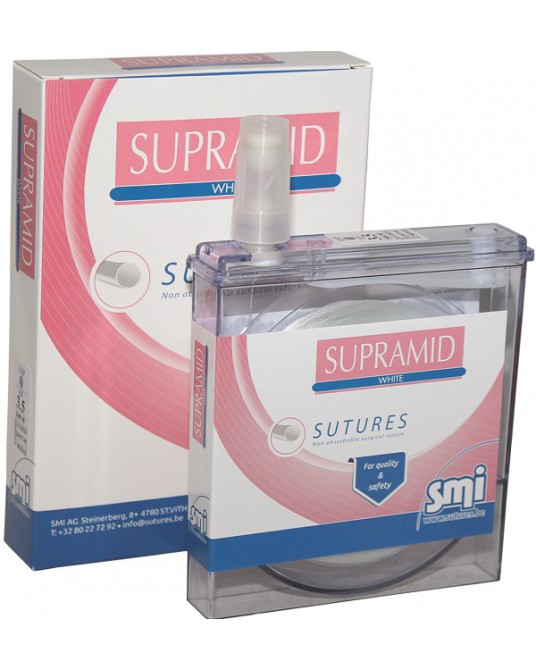 Nicht resorbierbares Nahtmaterial Supramid, weiß, trocken