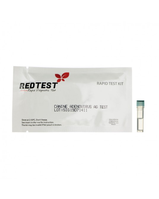 Redtest Schnelldiagnosetest zum Nachweis von Adenoviren CAV Ag bei Hunden