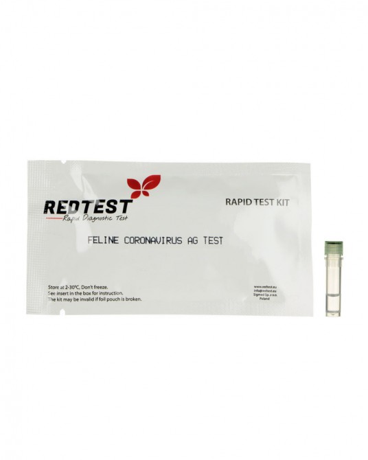 Redtest Schnelldiagnosetest zum Nachweis von Feline Coronavirus FCoV Ag