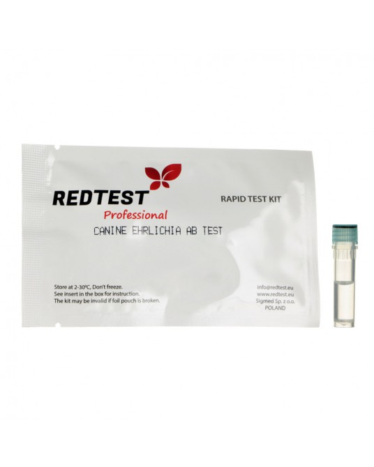 Redtest Schnelldiagnosetest zum Nachweis von Ehrlichia EHR Ab bei Hunden