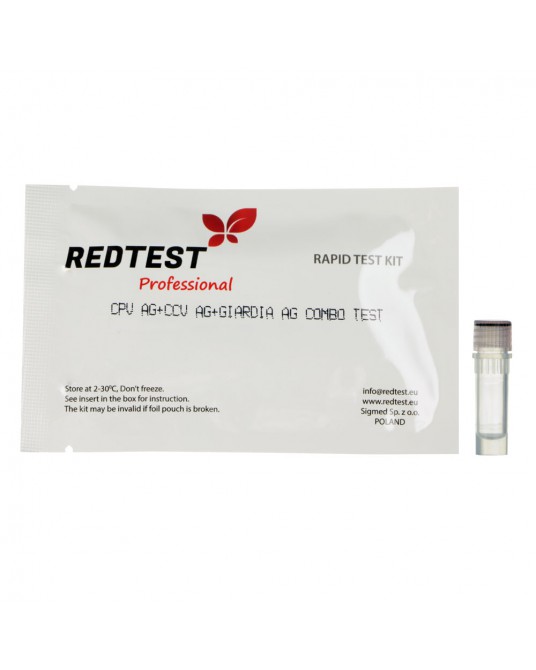 Redtest Schnelldiagnosetest zum Nachweis von Parvovirus, Coronavirus und Giardia Antigen bei Hunden