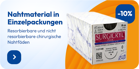 Nahtmaterial in Einzelpackungen
